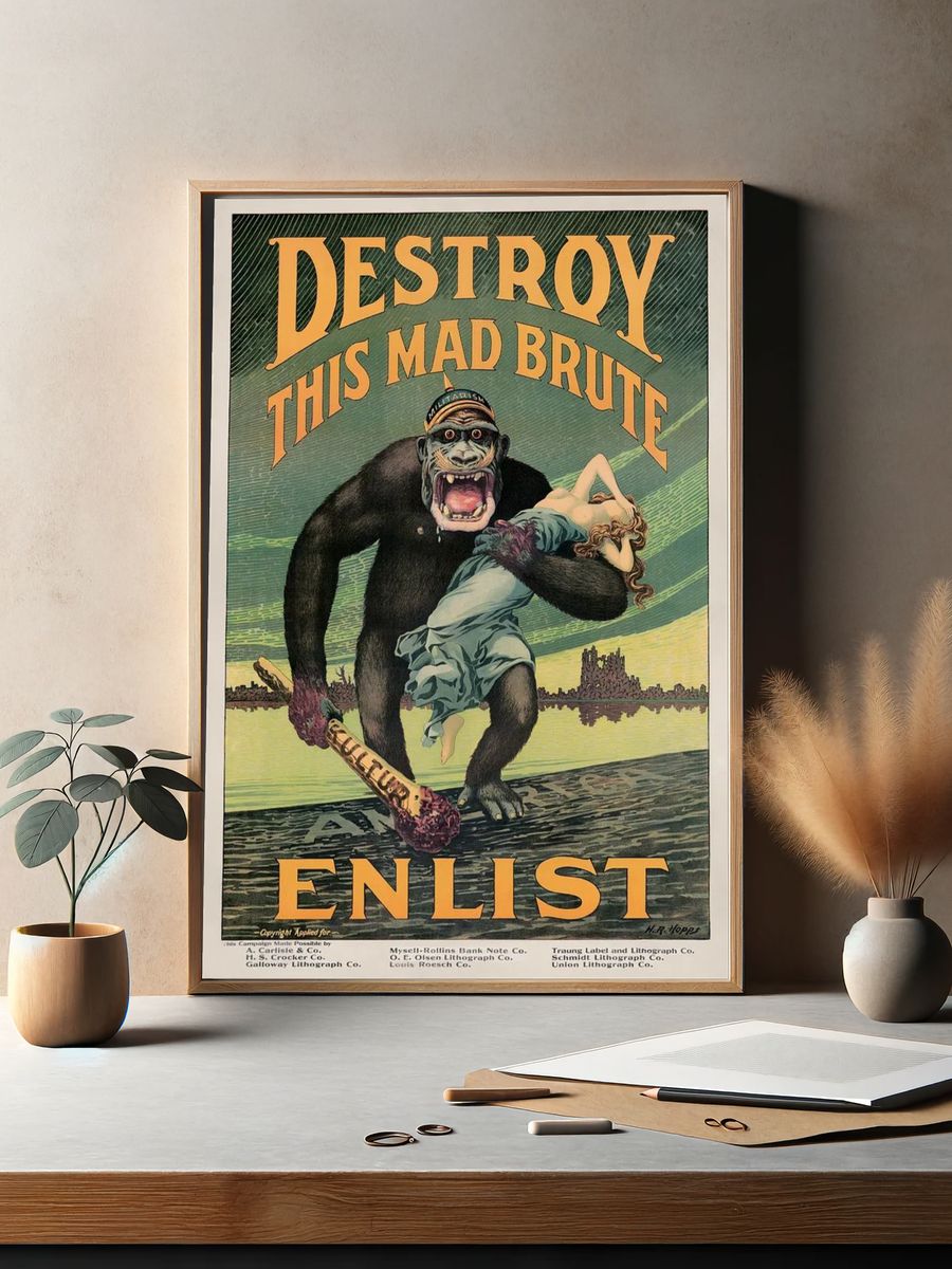 Aesthetic lithograph gorilla. — room view 2