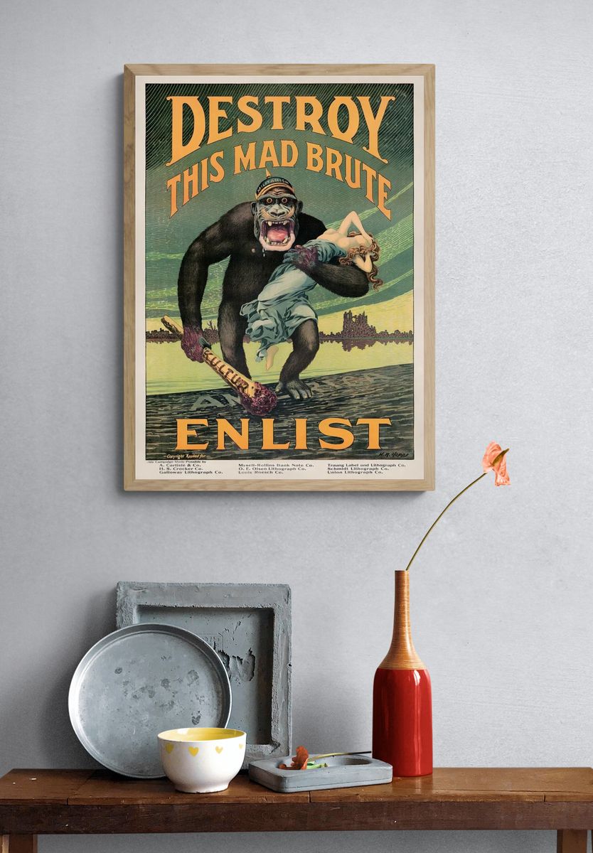 Aesthetic lithograph gorilla. — room view 3