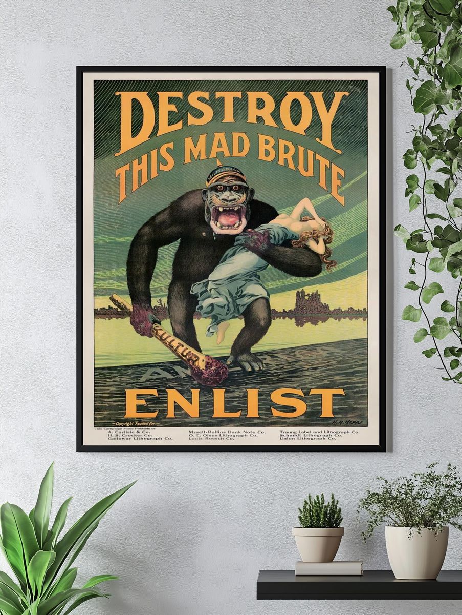 Aesthetic lithograph gorilla. — room view 4