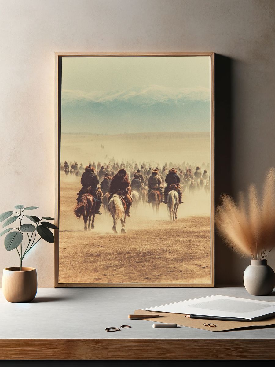 Horsemen in the Dust — Vintage Print. — room view 2
