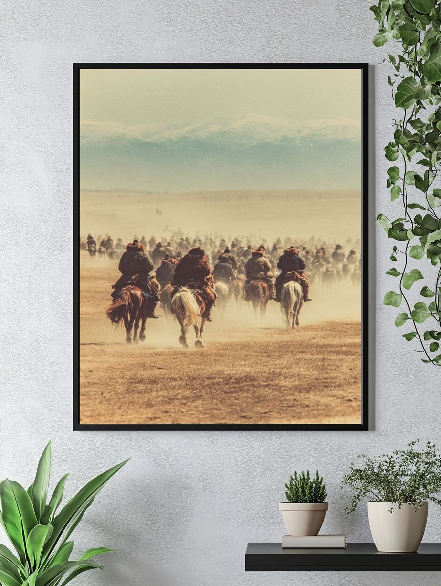 Horsemen in the Dust — Vintage Print. — room view 4