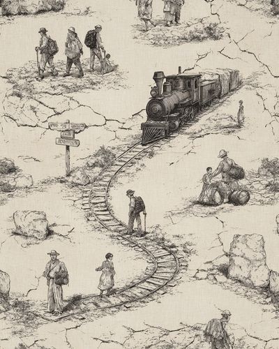 Vintage Train Journey Poster