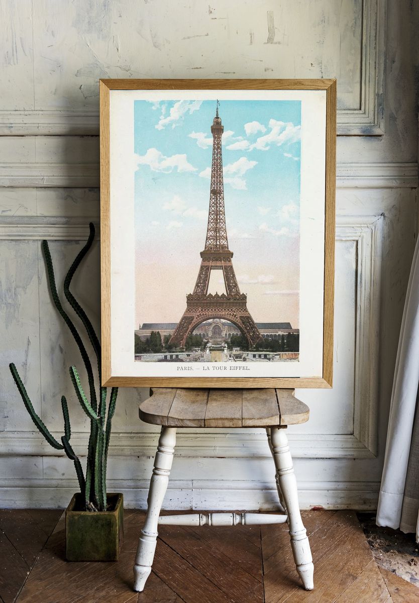 Eiffel Tower — Vintage Print room preview