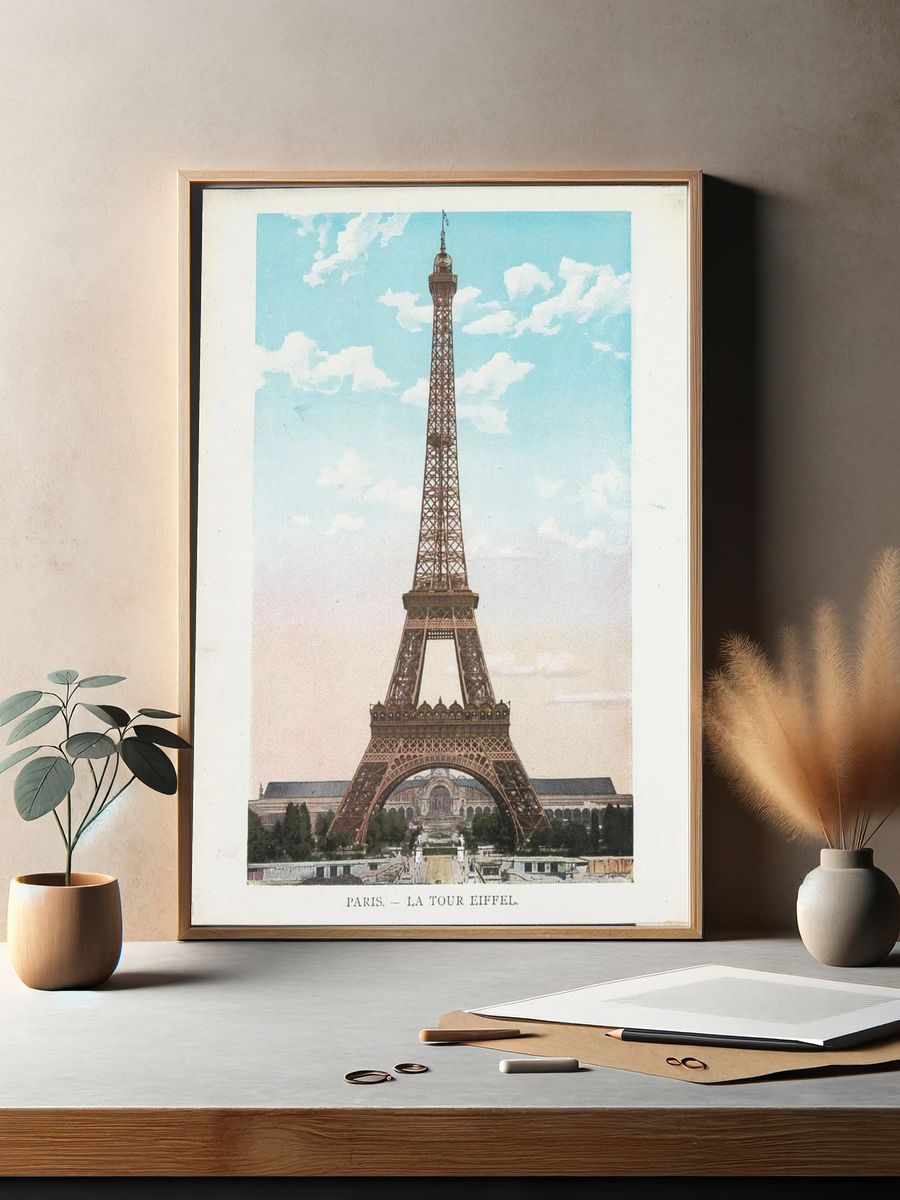 Eiffel Tower — Vintage Print. — room view 2