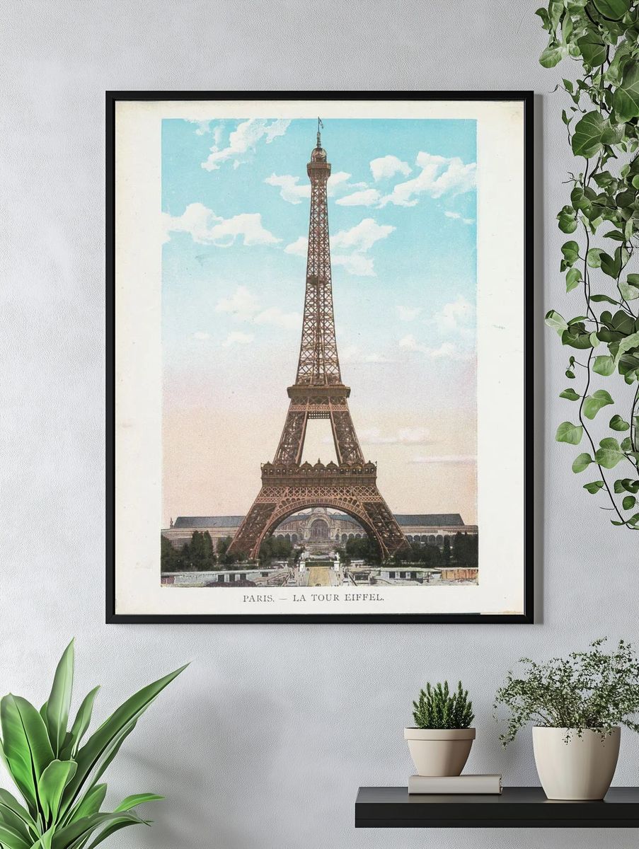 Eiffel Tower — Vintage Print. — room view 4