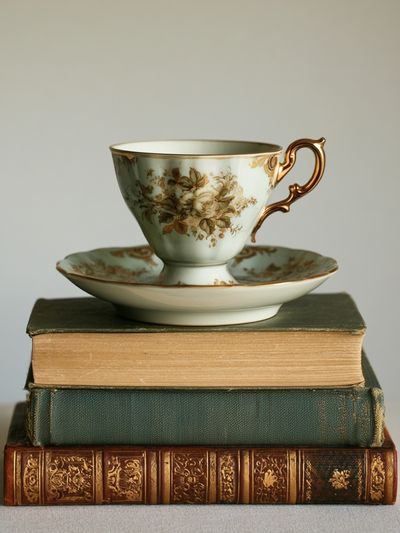 Vintage Teacup Still Life Print.