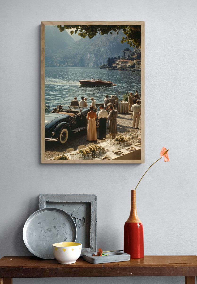 Lake Como Vintage Travel Poster. — room view 3