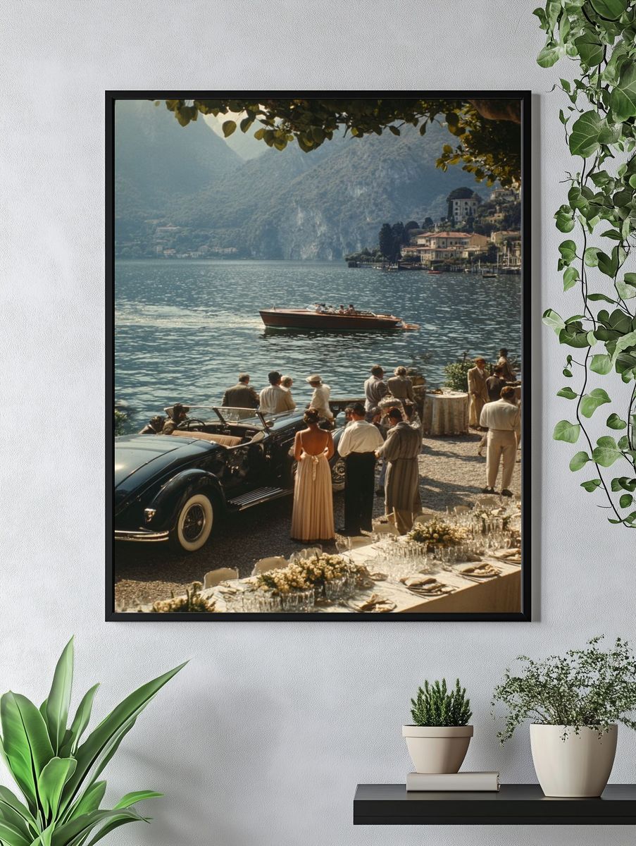 Lake Como Vintage Travel Poster. — room view 4