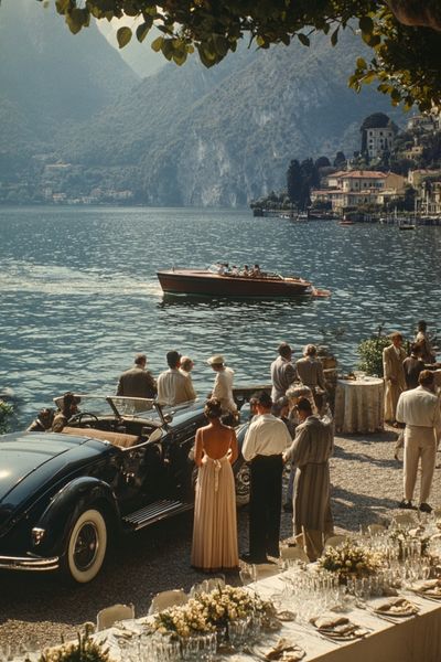 Lake Como Vintage Travel Poster.