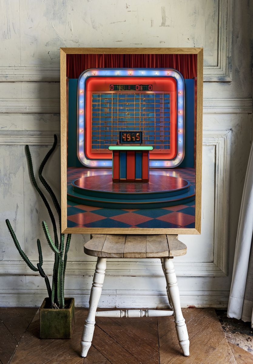 Retro Game Show Stage Poster. room preview