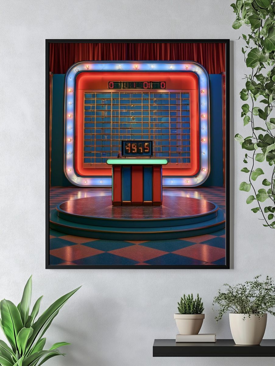 Retro Game Show Stage Poster. — room view 4