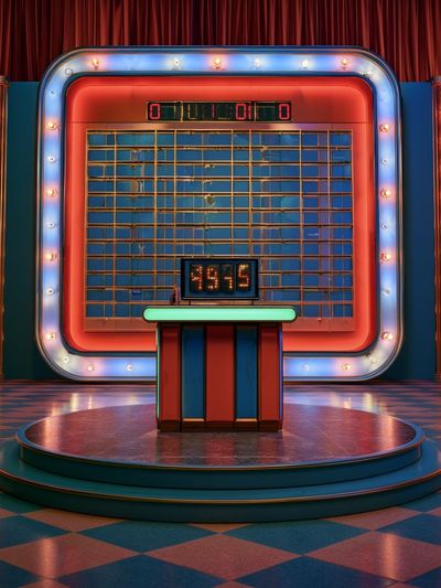 Retro Game Show Stage Poster.