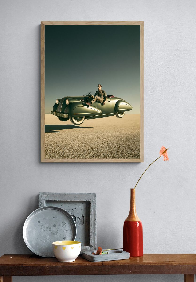 Vintage Convertible Desert Poster. — room view 3