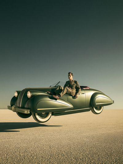 Vintage Convertible Desert Poster. poster