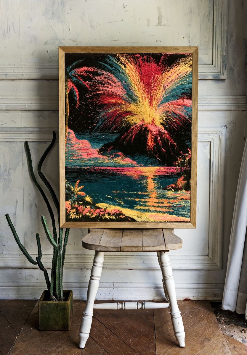 Tropical Fireworks Vintage Poster. — room view 1
