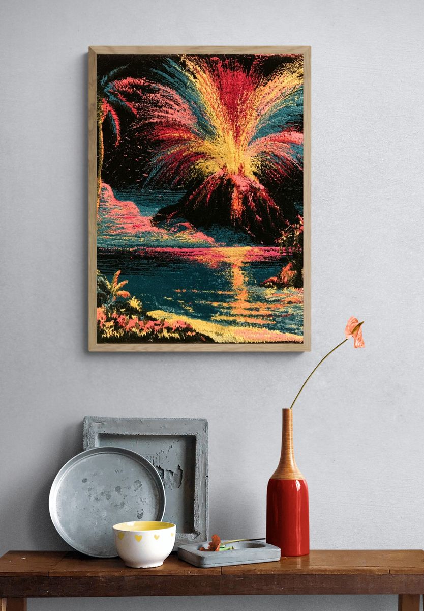 Tropical Fireworks Vintage Poster. — room view 3