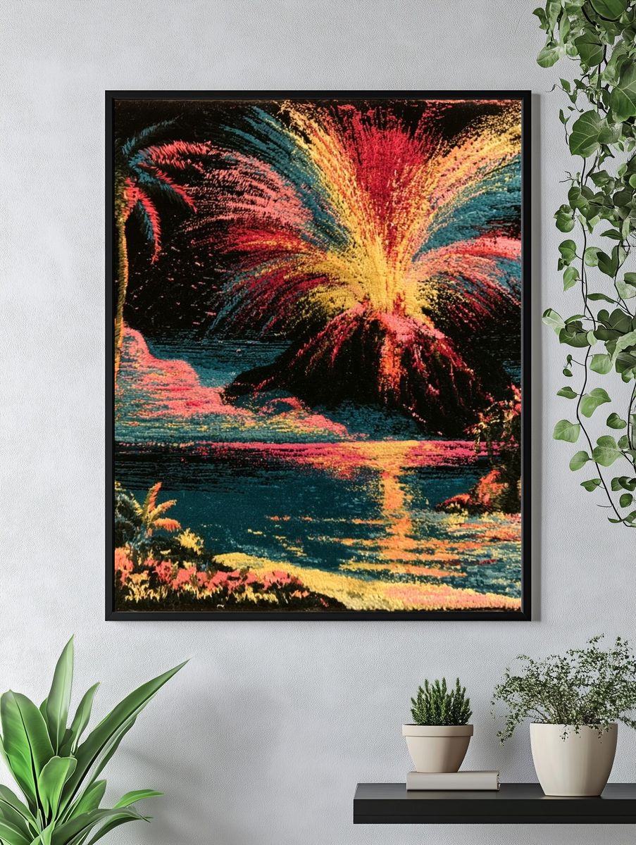 Tropical Fireworks Vintage Poster. — room view 4