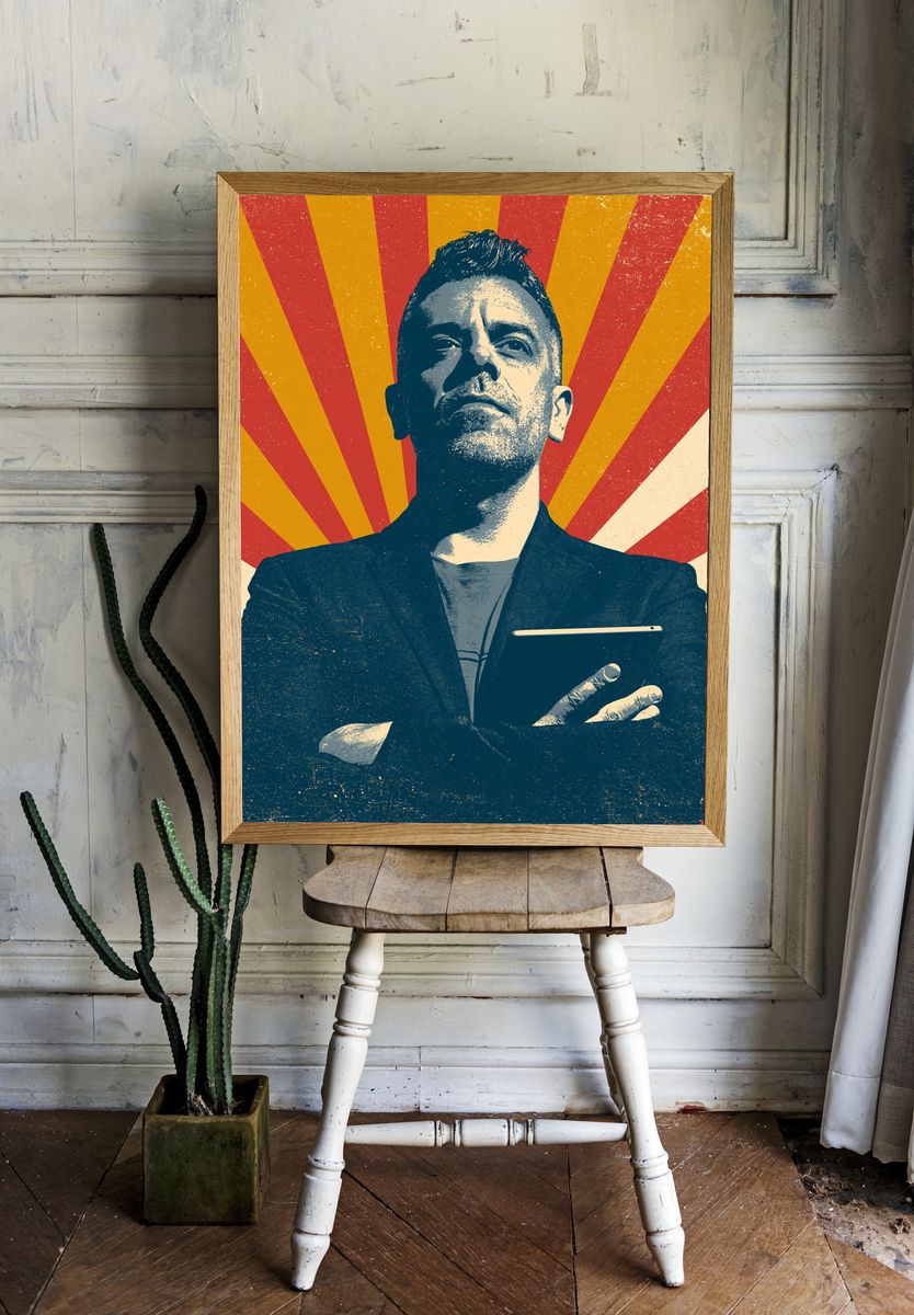 Retro Portrait Sunburst Poster. room preview