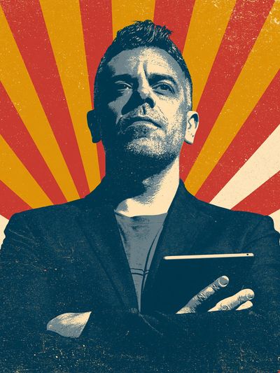 Retro Portrait Sunburst Poster.