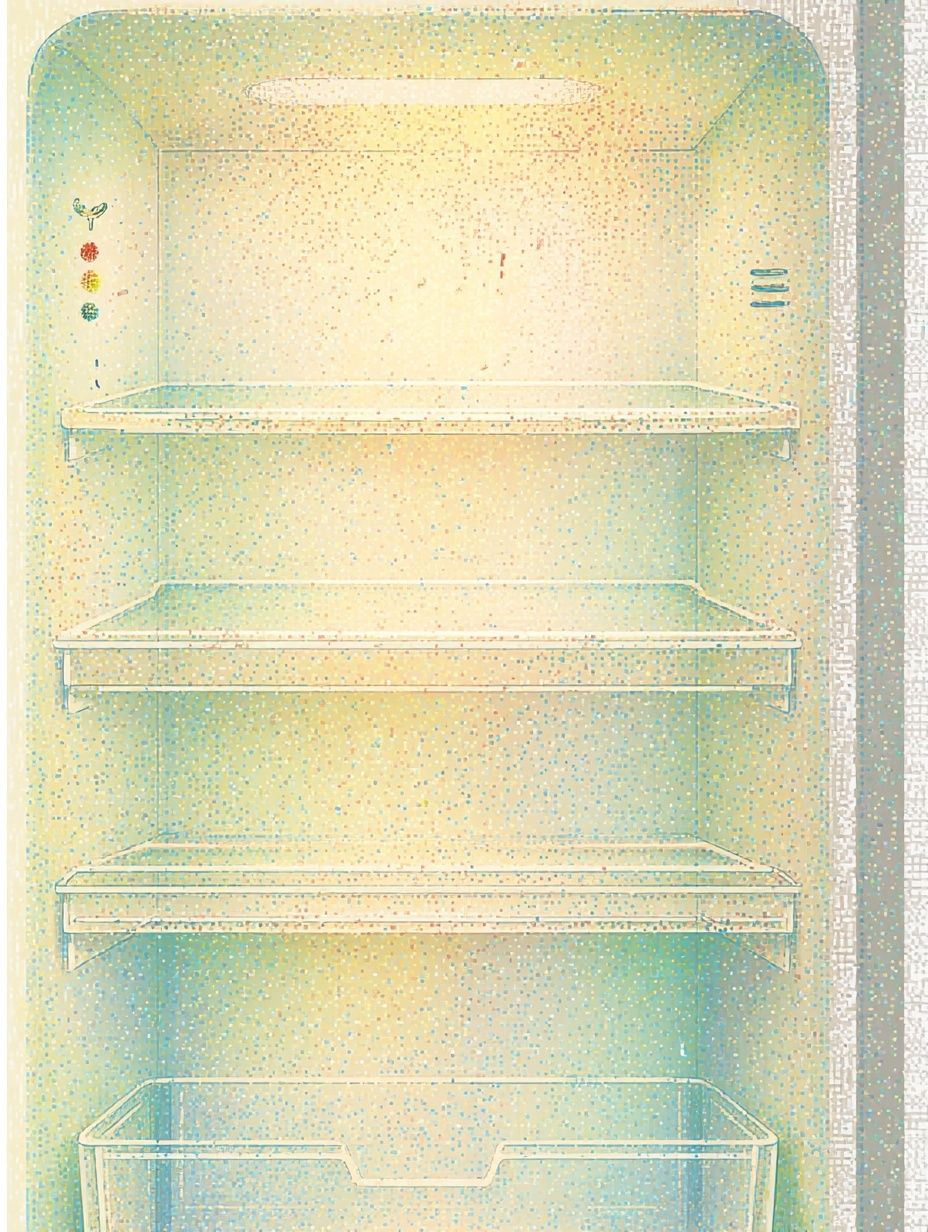 Retro Refrigerator Interior Poster. poster detail