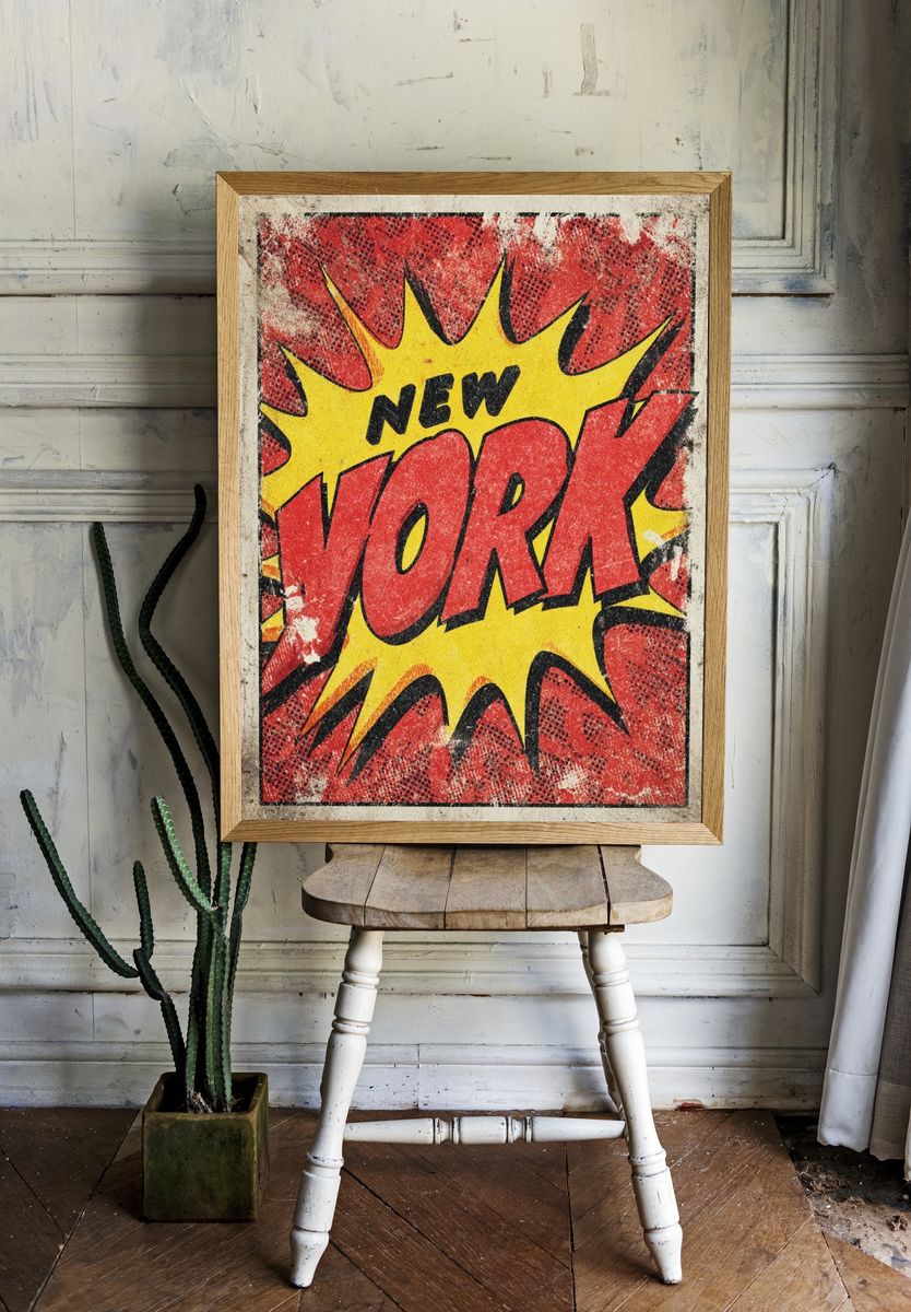 New York Comic Pop Art Poster. room preview