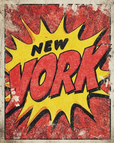 New York Comic Pop Art Poster.