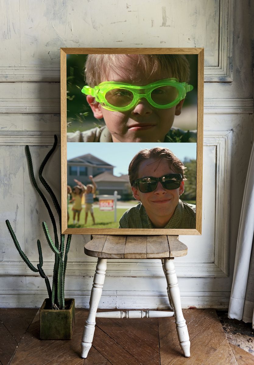 Retro Summer Family Portrait Poster. room preview