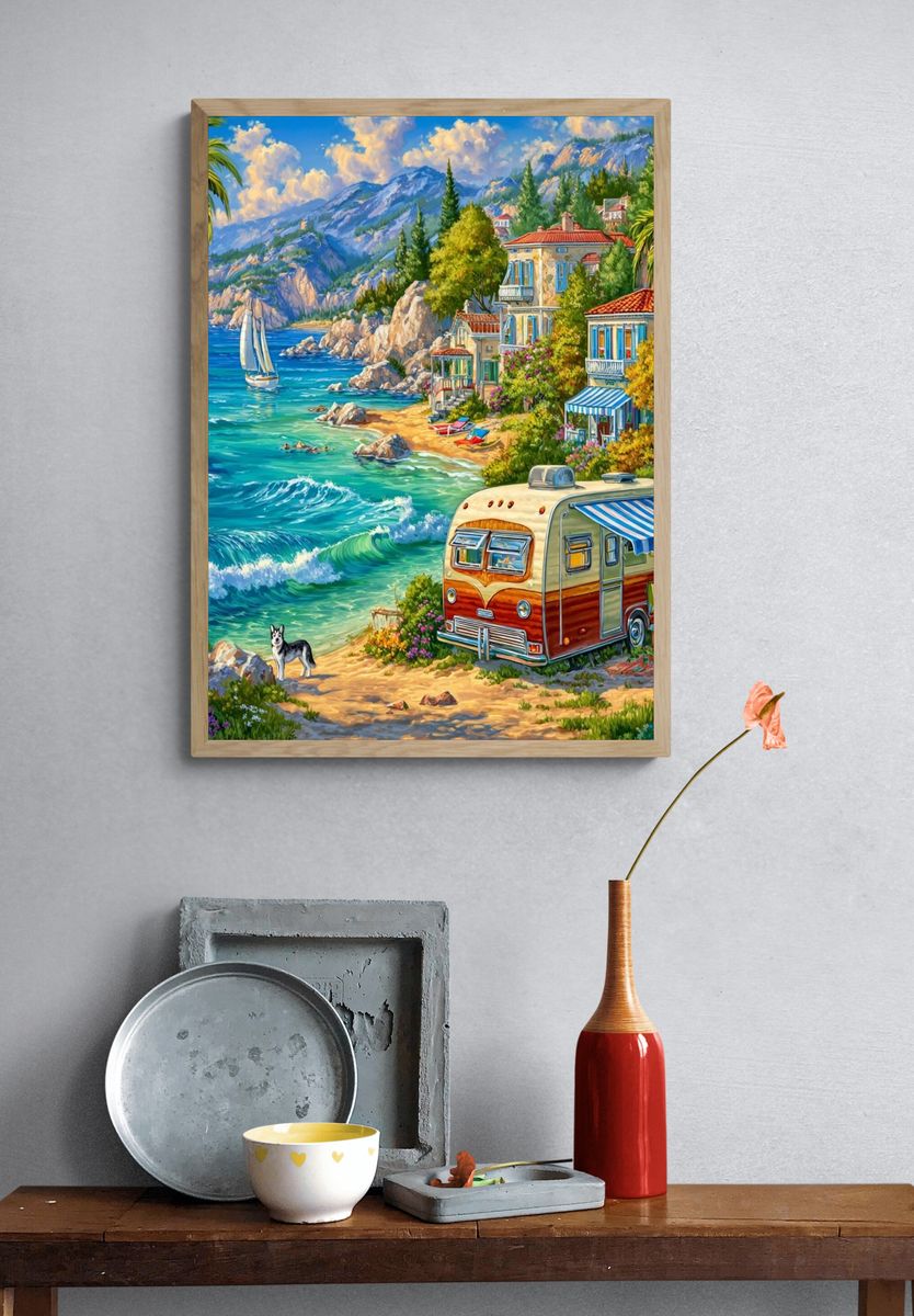 Coastal Retreat — Vintage Print. — room view 3