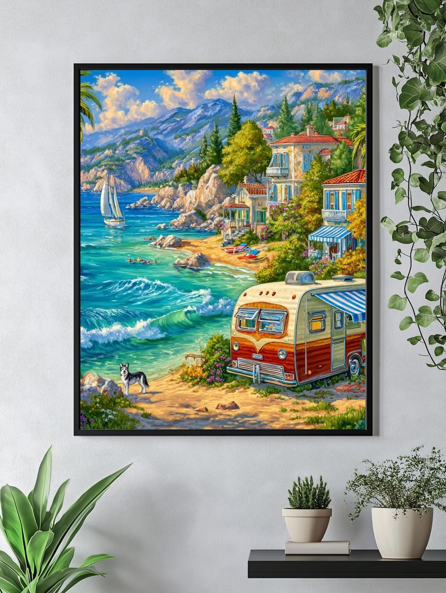 Coastal Retreat — Vintage Print. — room view 4