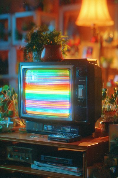 Retro TV Glow Poster.