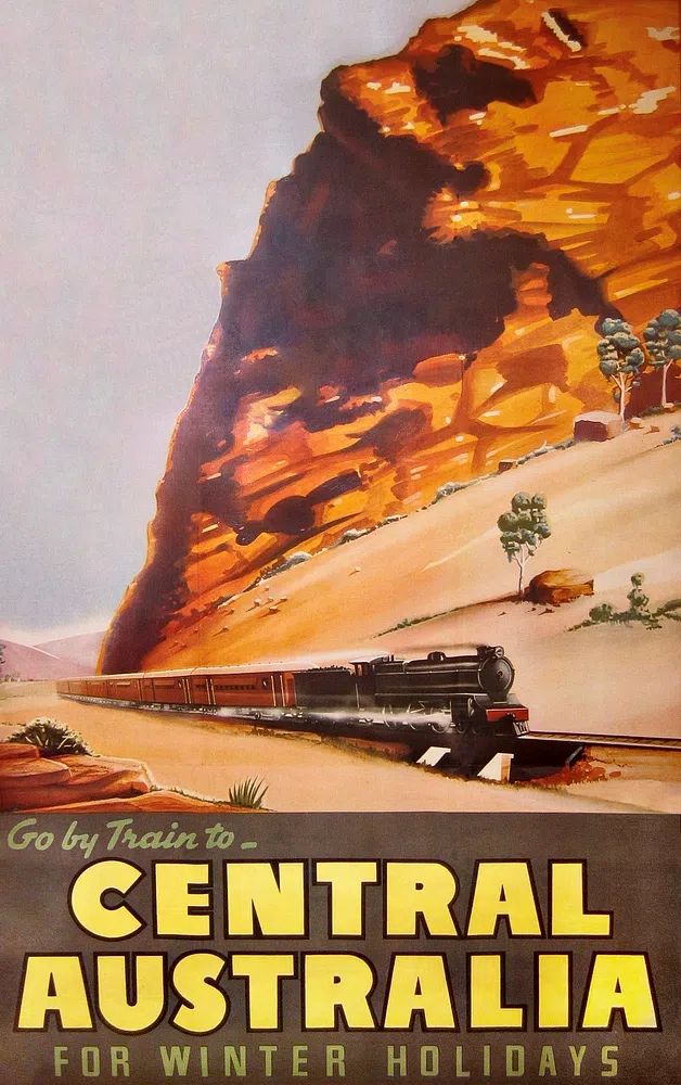 Commonwealth Railways Travel Poster (1940) — Art Print. poster — vintage art