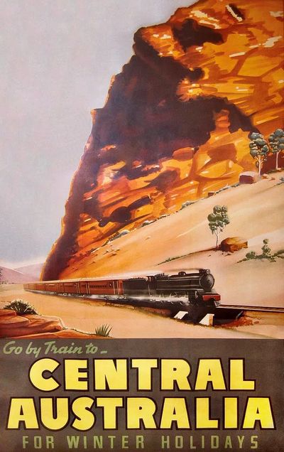 Commonwealth Railways Travel Poster (1940) — Art Print. poster