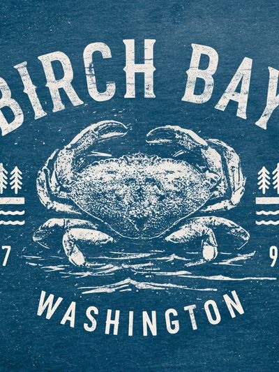 Birch Bay Crab Vintage Poster. poster