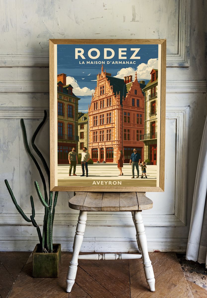 Rodez Aveyron Travel Poster. room preview