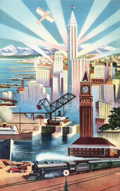 Seattle, Glamour City Washington, east.