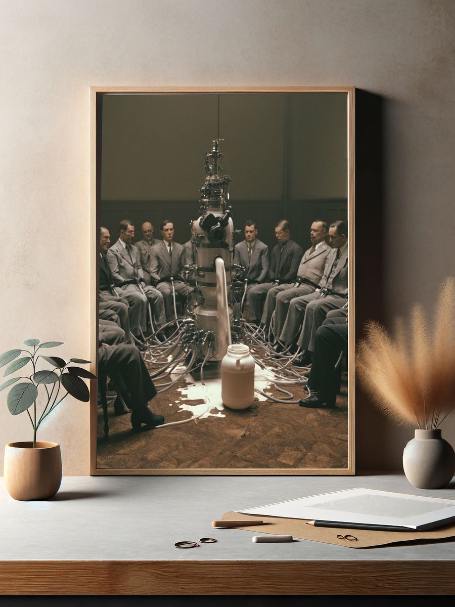 Retro Sci-Fi Laboratory Poster. — room view 2