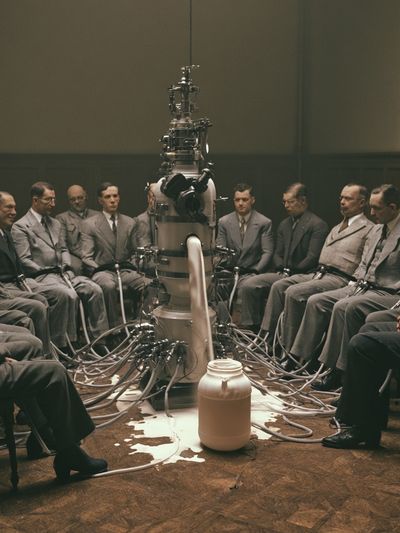 Retro Sci-Fi Laboratory Poster. poster