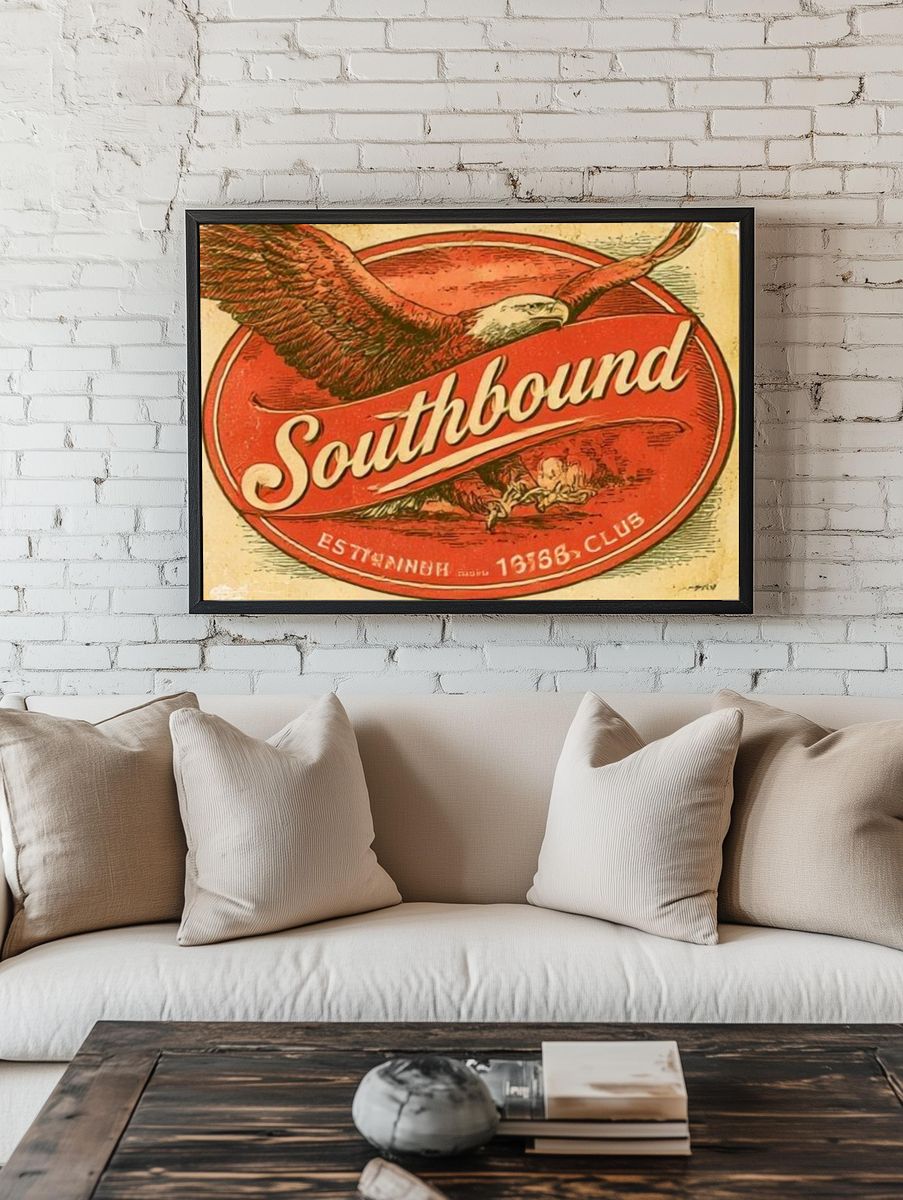 Southbound Vintage Travel Poster. — room view 1