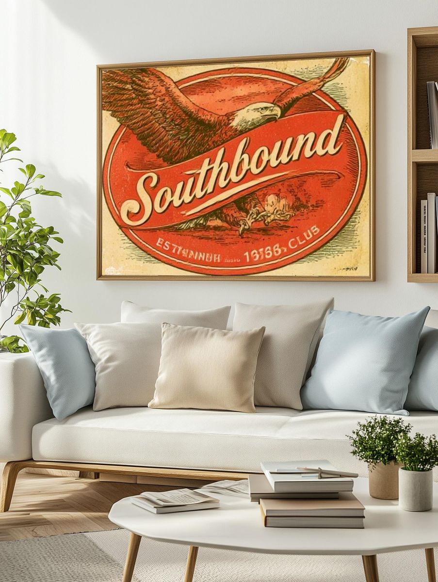 Southbound Vintage Travel Poster. — room view 2
