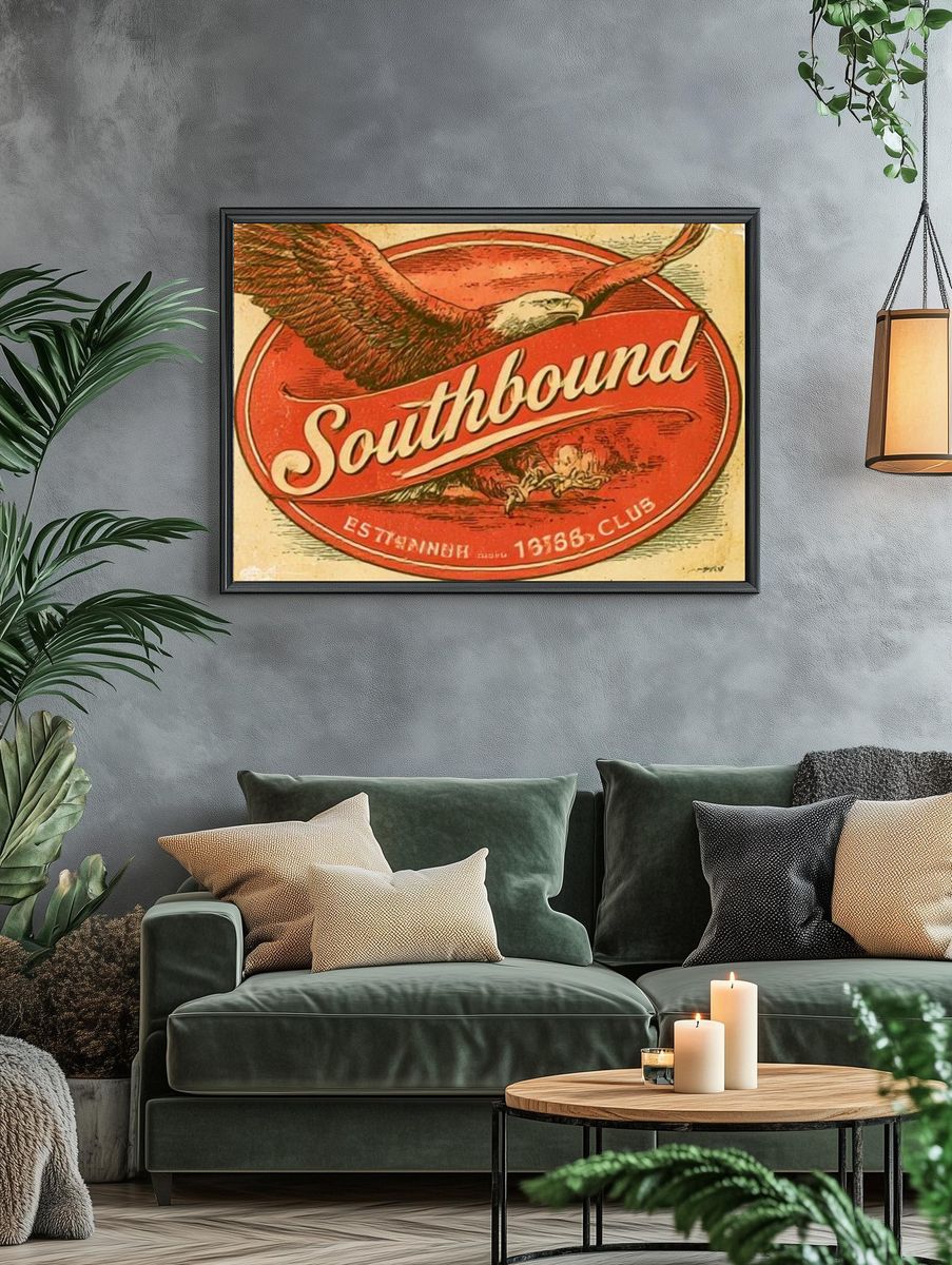 Southbound Vintage Travel Poster. — room view 4