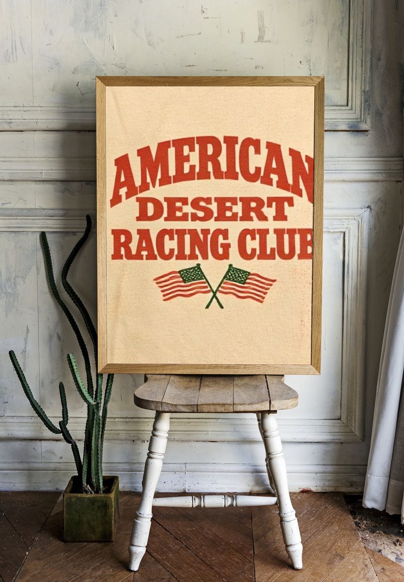 American Desert Racing Club Vintage Poster. room preview
