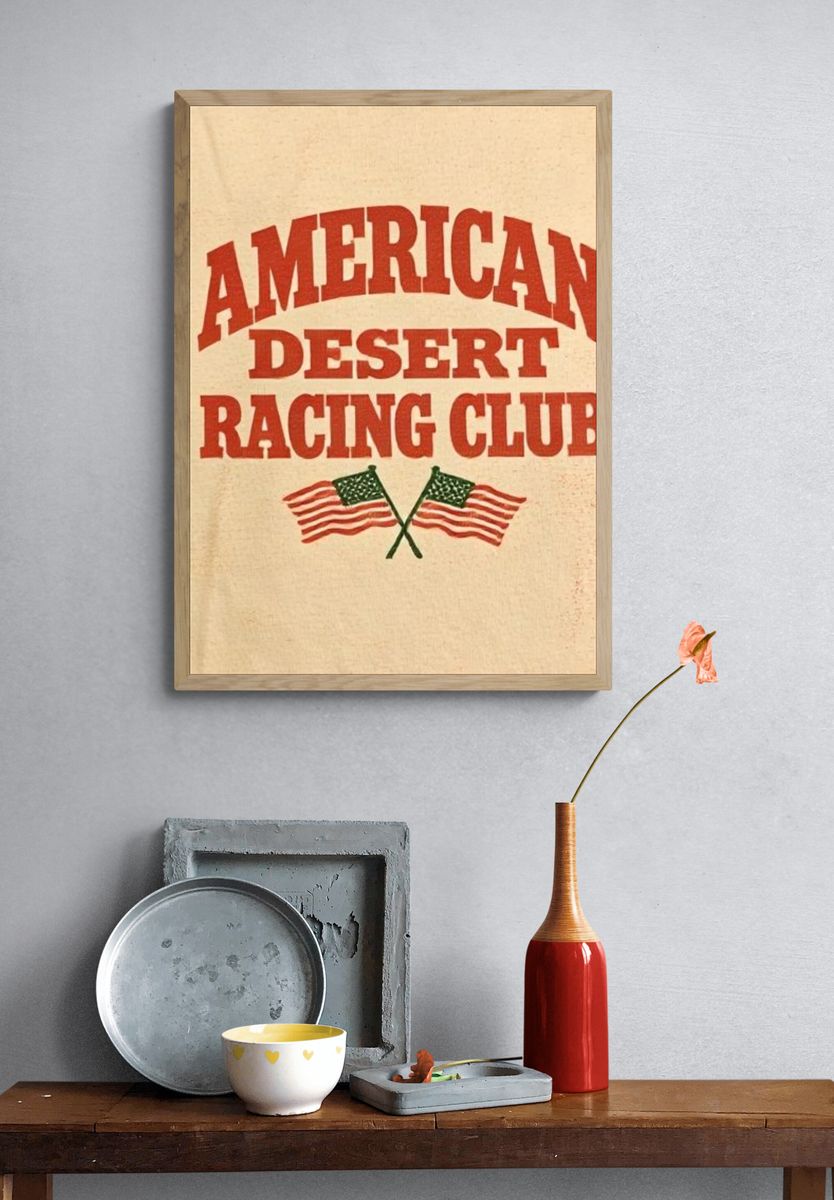 American Desert Racing Club Vintage Poster. — room view 3