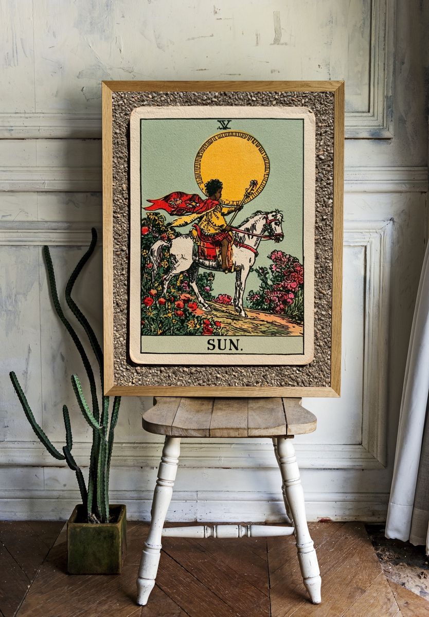 The Sun Tarot Card Poster. room preview