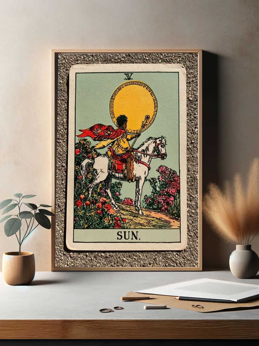 The Sun Tarot Card Poster. — room view 2