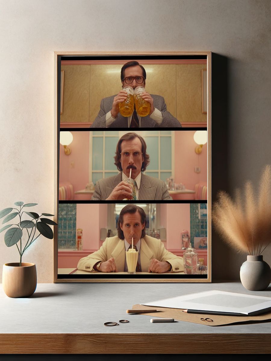 Retro Diner Cocktail Scene Poster. — room view 2