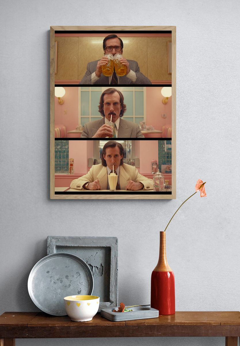 Retro Diner Cocktail Scene Poster. — room view 3