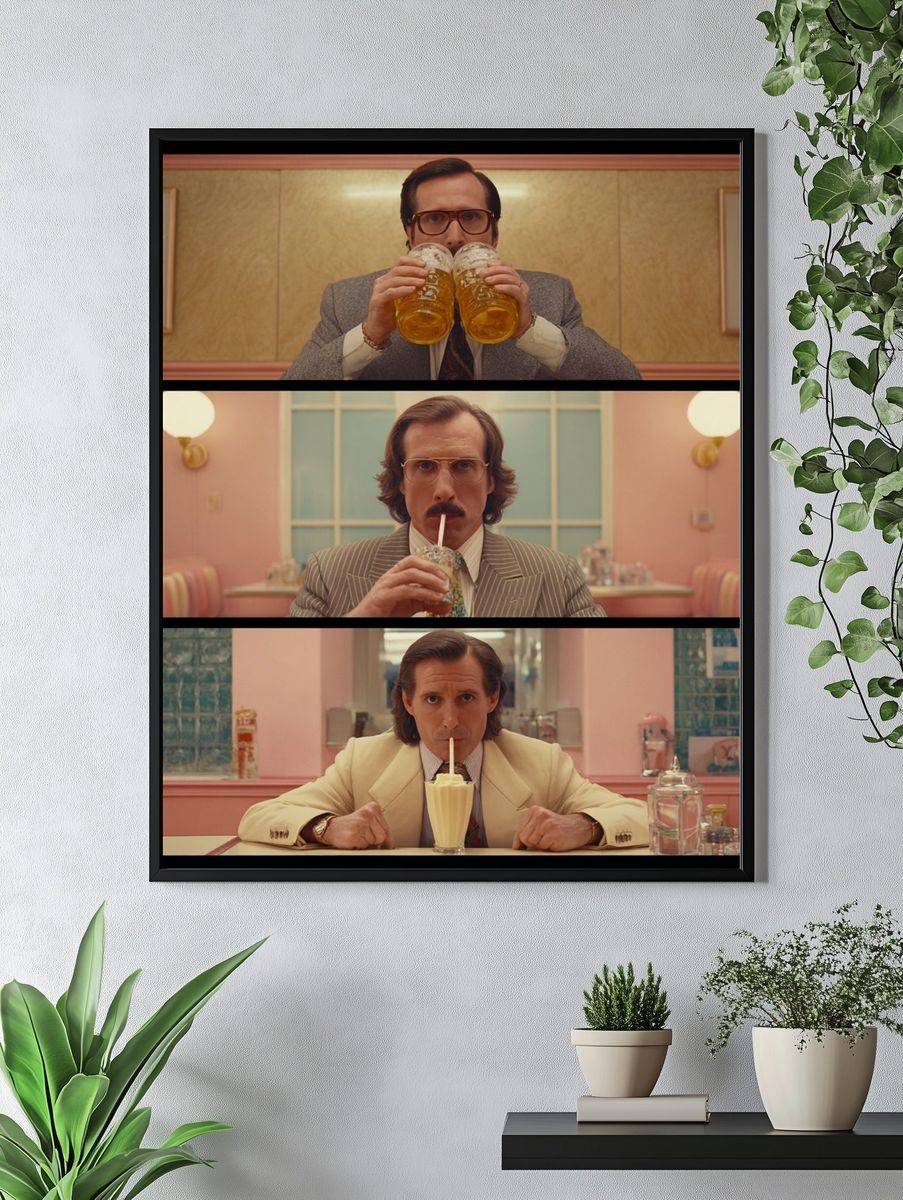 Retro Diner Cocktail Scene Poster. — room view 4