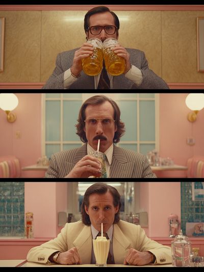 Retro Diner Cocktail Scene Poster.