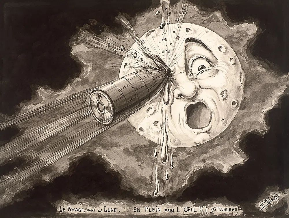 Le voyage dans la lune. poster — vintage art