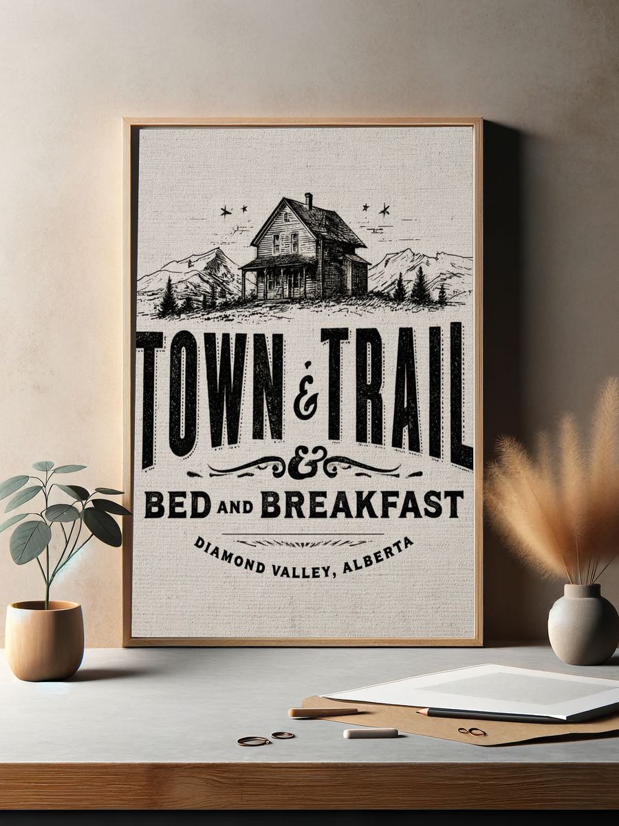 Town & Trail Vintage Travel Poster. — room view 2